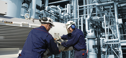 Workers on site